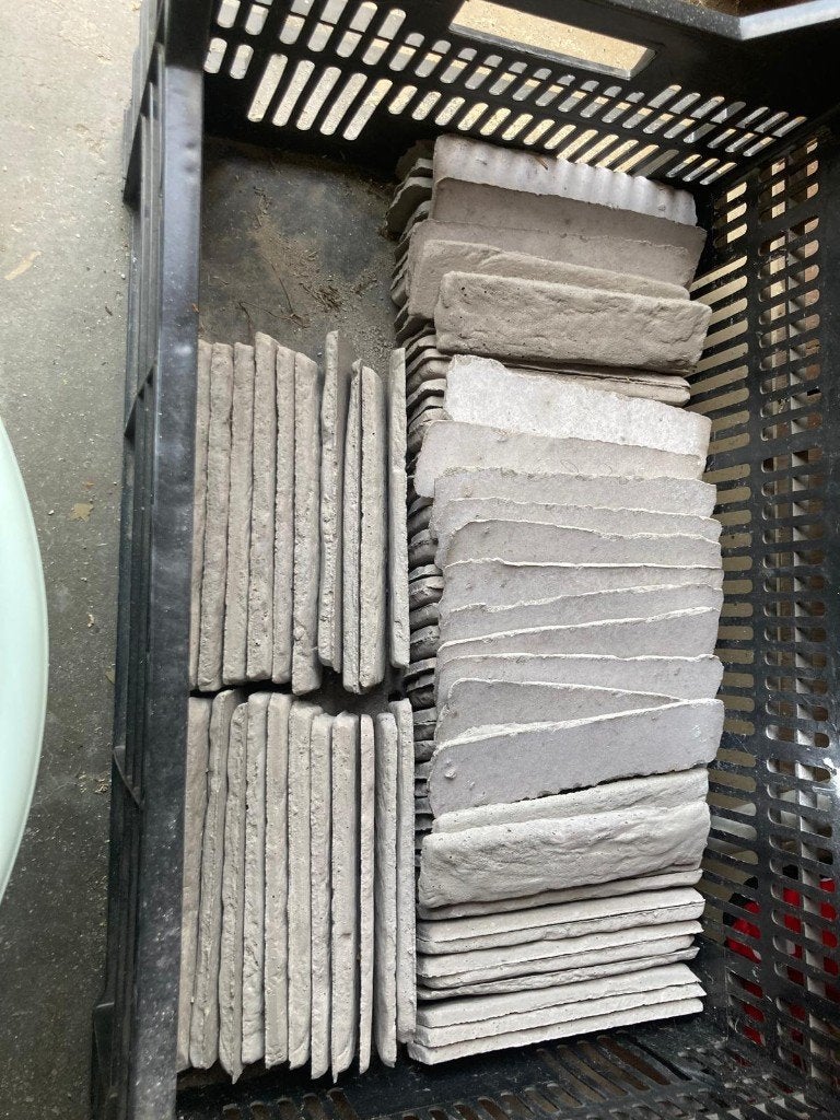 Raw Stones - 5 x 20 cm Waaltjes ca. 2m2, Ophalen, Overige materialen, Nieuw, Minder dan 20 cm