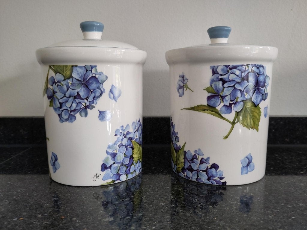 Voorraadpotten, Hortensia, Jet bij Ter Steege, Huis en Inrichting, Ophalen, Gebruikt, Overige typen, Overige stijlen
