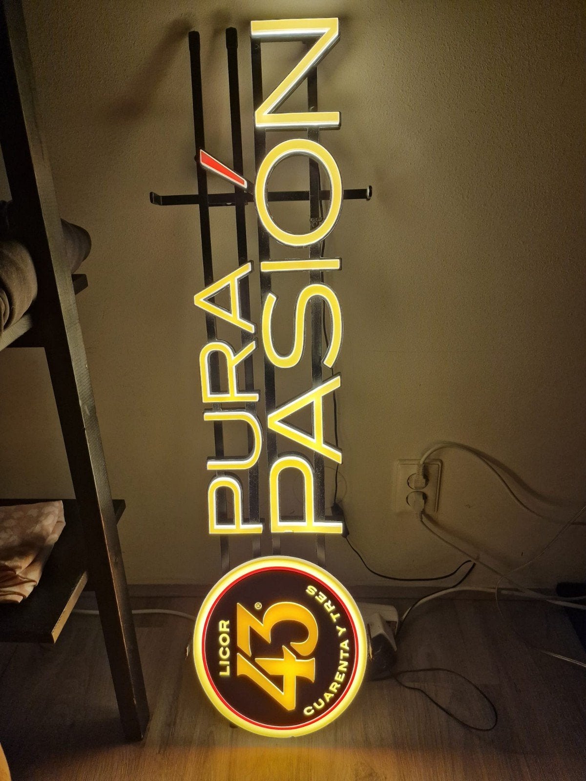 Licor 43 Pura Pasión Lamp , Neon, - Uniek Collectors Item, Ophalen, Kunststof, Meerkleurig, Zo goed als nieuw