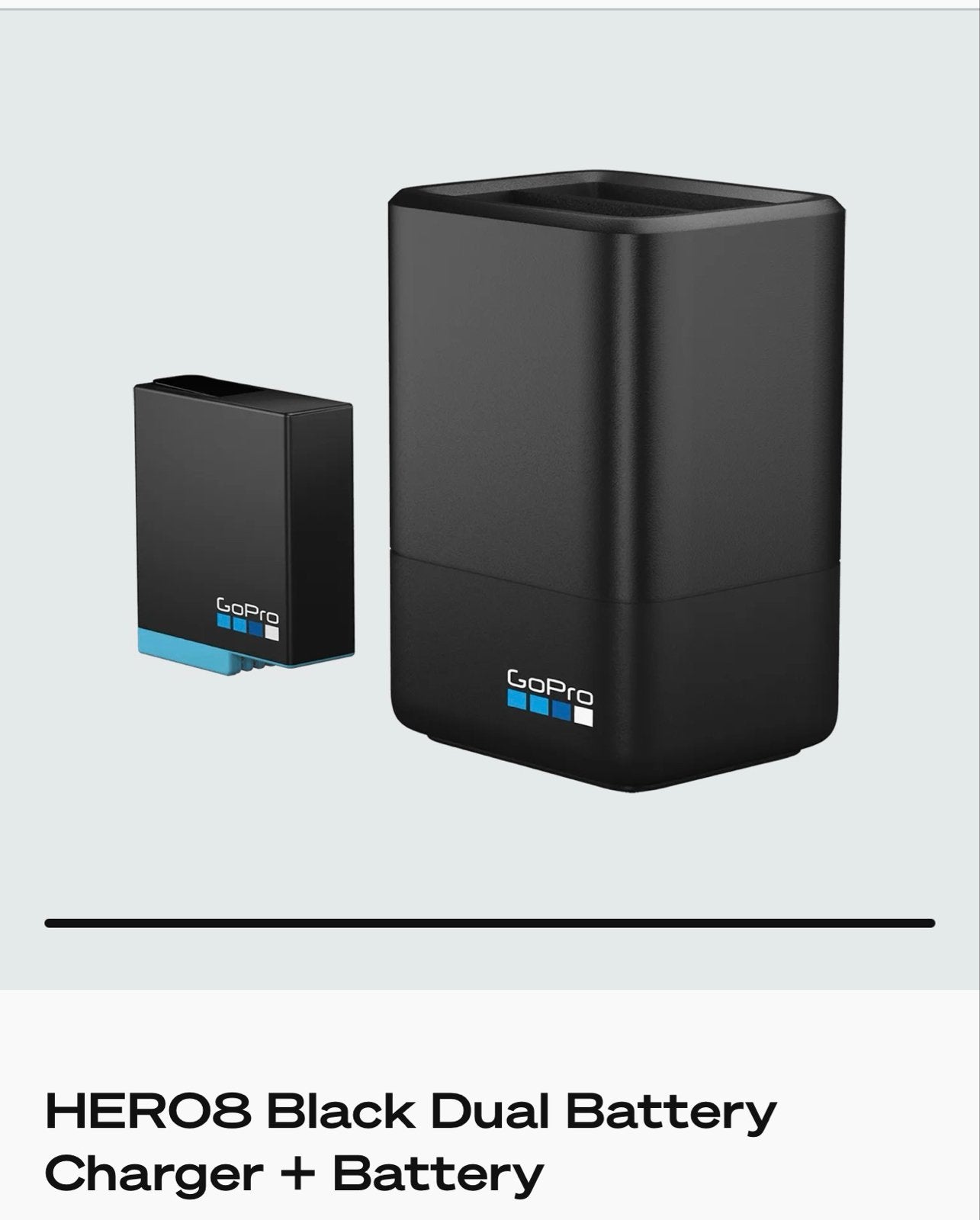 GoPro HERO8 Black Dual Batterijlader (No Batteries), Ophalen, Zo goed als nieuw, Oplaadbaar
