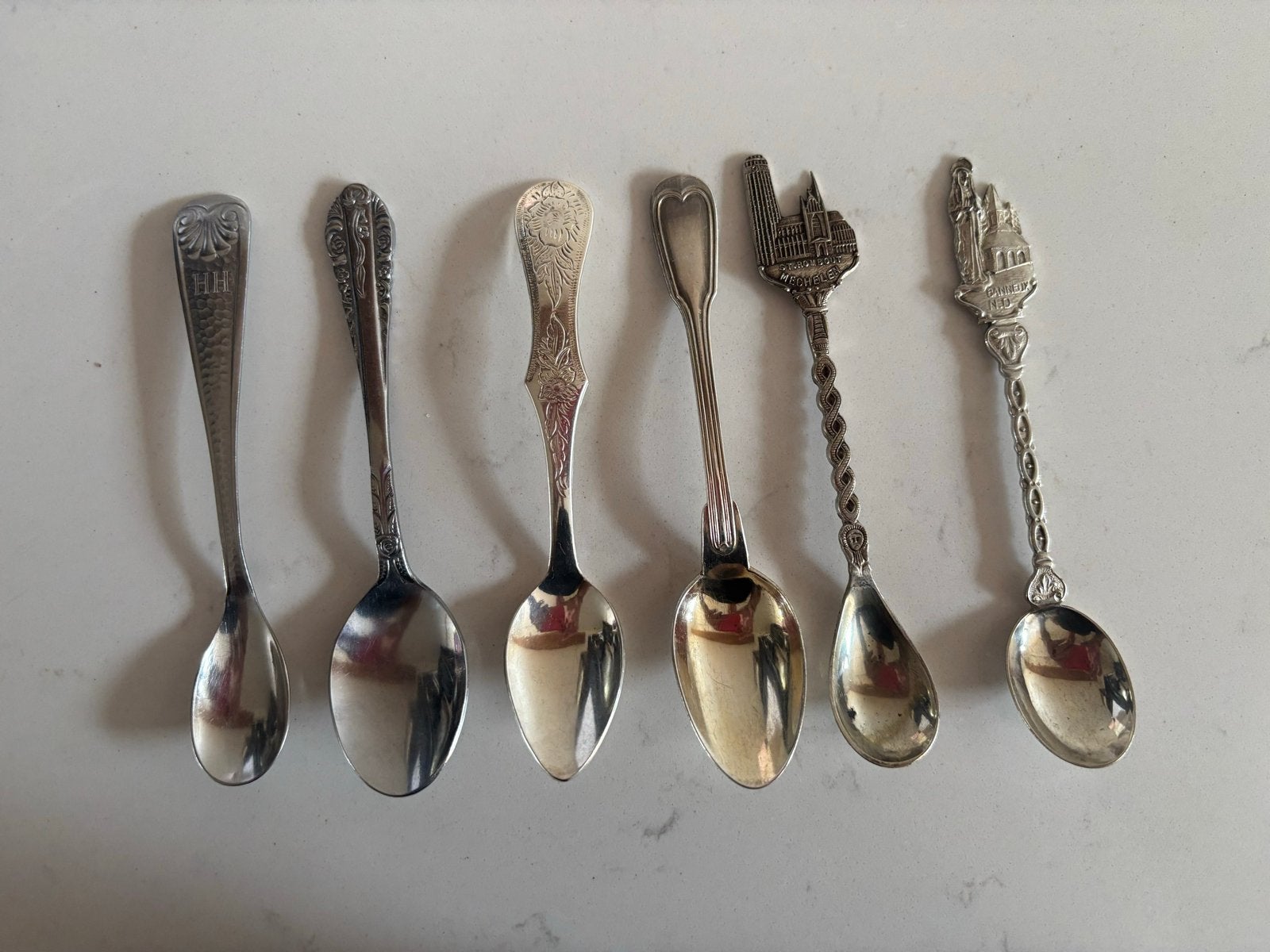 Vintage/Antieke Lepeltjes Collectie - Diverse Stijlen, Antiek en Kunst, Ophalen of Verzenden