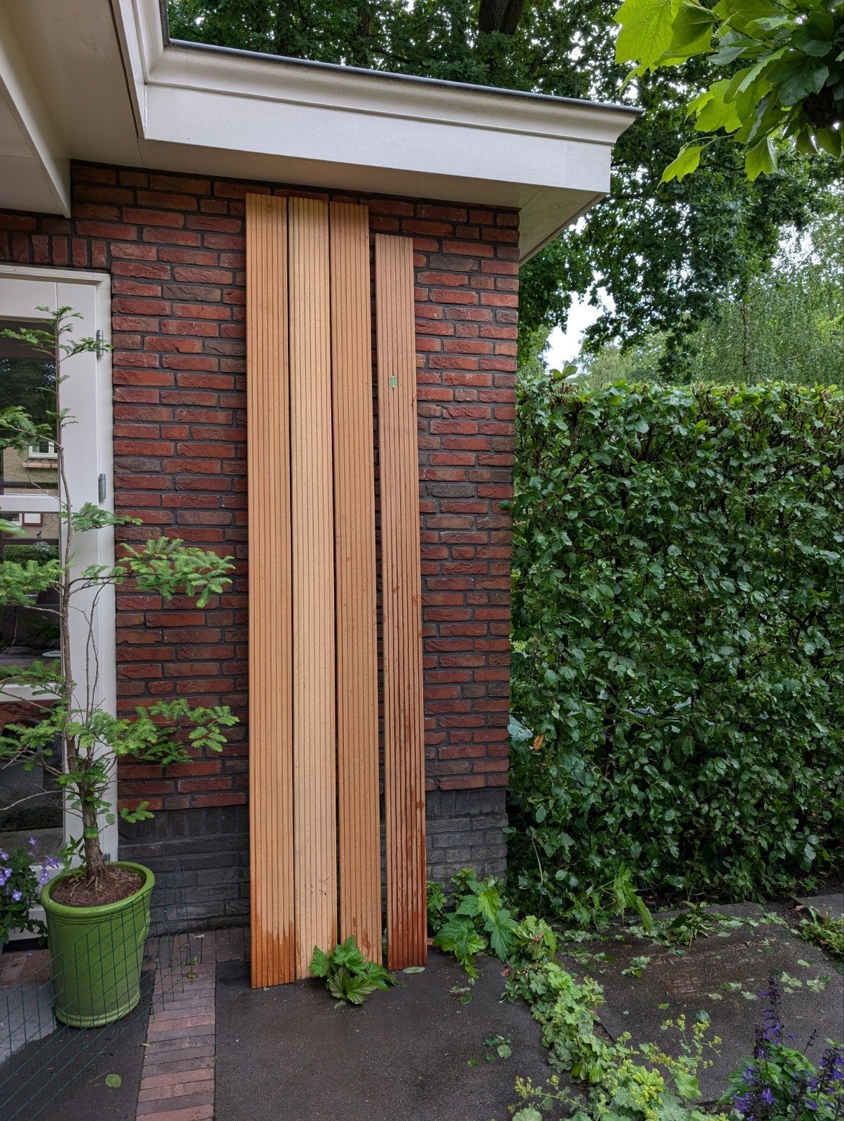 Houten vlonderplanken voor terras of gevelbekleding, Tuin en Terras, Terrasdelen en Vlonders, Ophalen of Verzenden, Nieuw, Hout