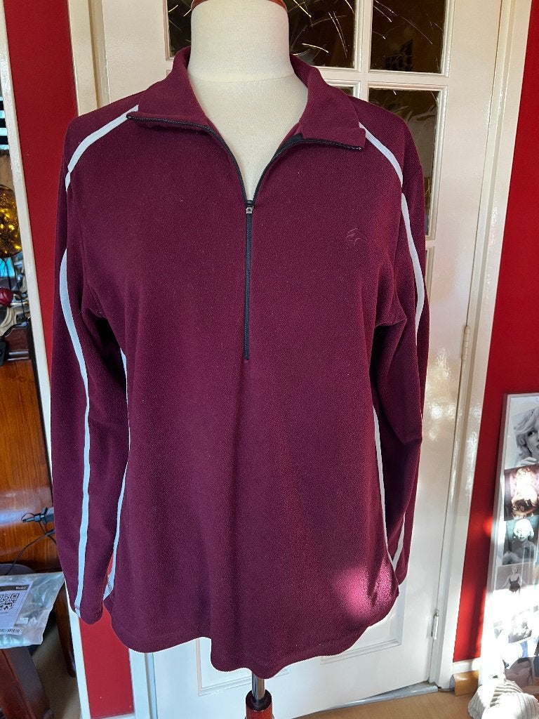 fleece sporttrui Falcon, Kleding | Dames, Truien en Vesten, Ophalen, Zo goed als nieuw, Maat 38/40 (M), Paars