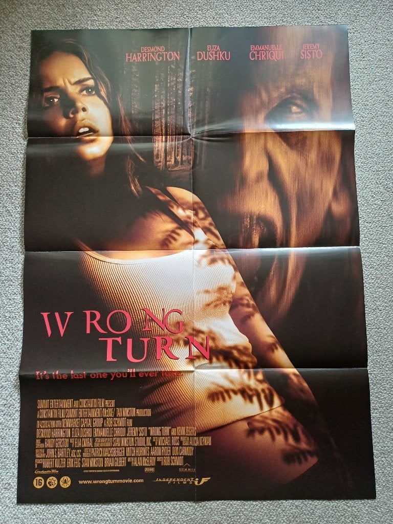 WRONG   TURN      filmposter., Verzenden, Nieuw, A1 t/m A3, Film en Tv