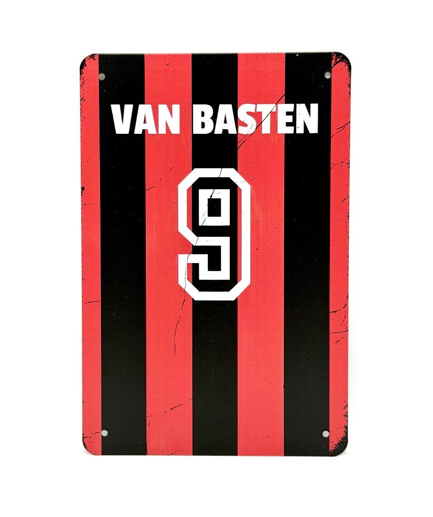 Marco van Basten 10 AC Milan bord | 20x30cm, Verzamelen, Verzenden, Nieuw, Buitenlandse clubs, Poster, Plaatje of Sticker