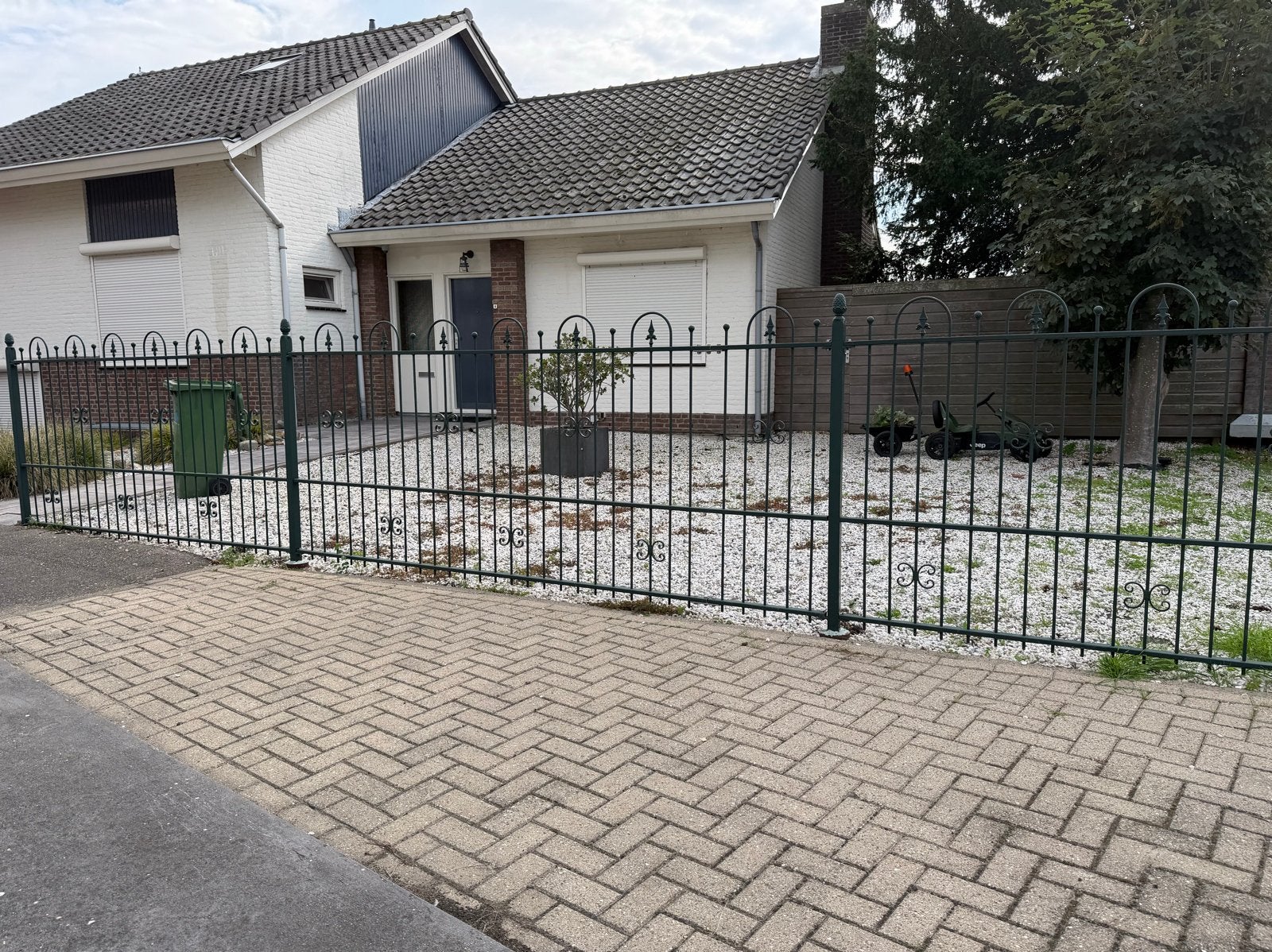 Sierhekwerk - Groen gecoat, Ophalen, Met poort, Gebruikt, Sierhekwerk