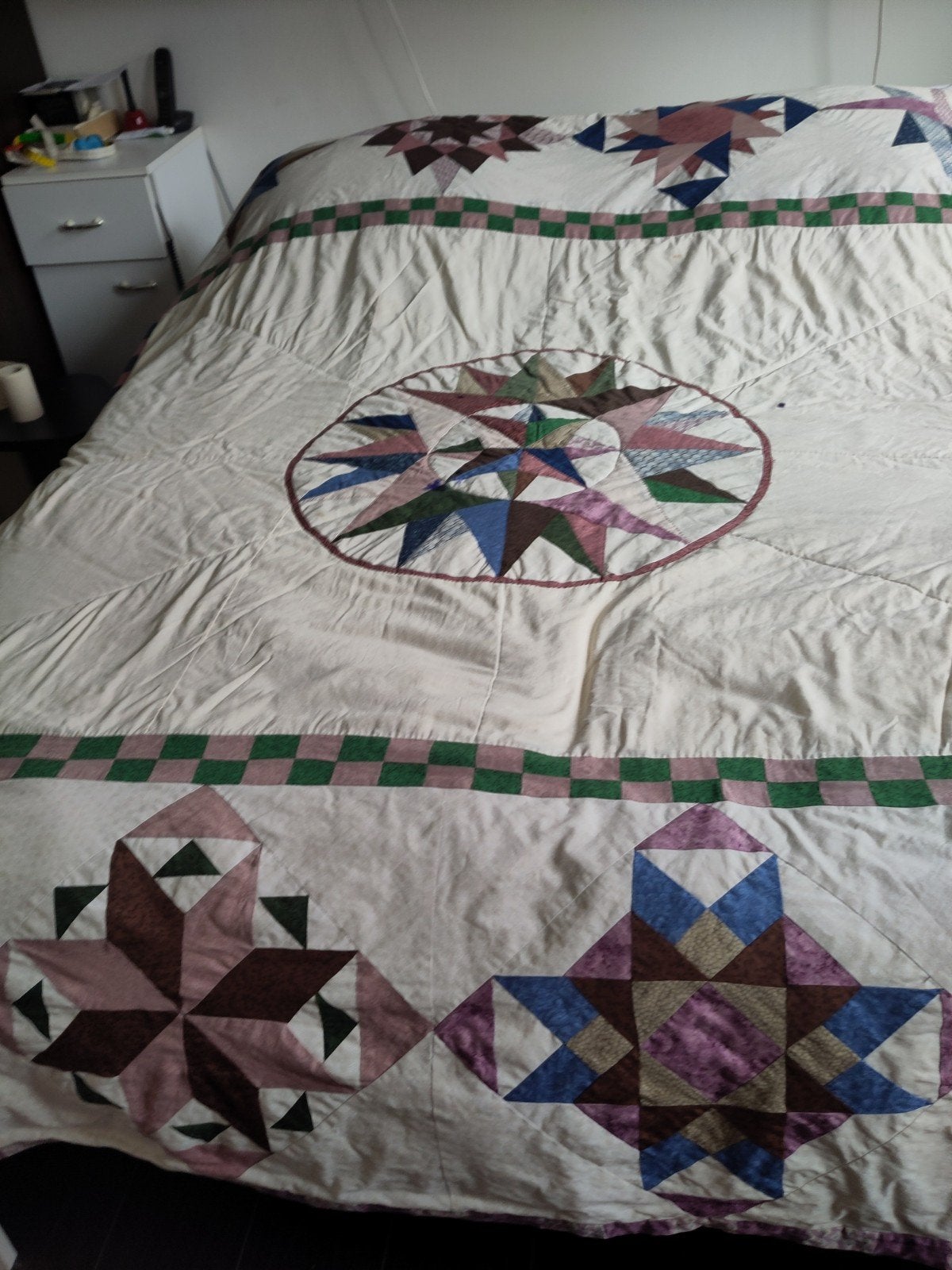 handgemaakt sprei, patchwork guilt, Katoen, Nieuw, Ophalen of Verzenden, Kussen
