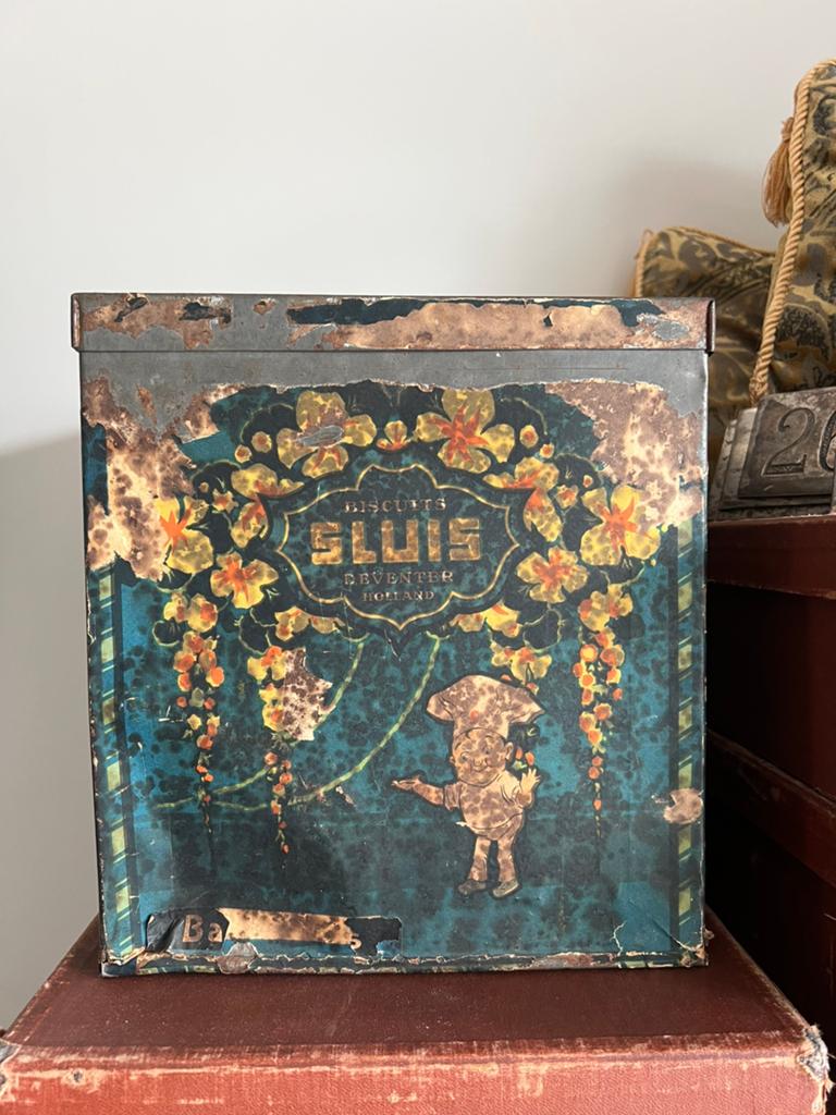 MOOI OUD SLEETS BLIK SLUIS BISCUITS DEVENTER