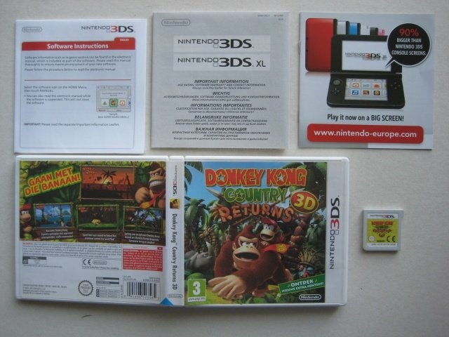 Donkey Kong Country Nintendo 3DS 3-ds, 1 speler, Ophalen of Verzenden, Zo goed als nieuw, Vanaf 3 jaar