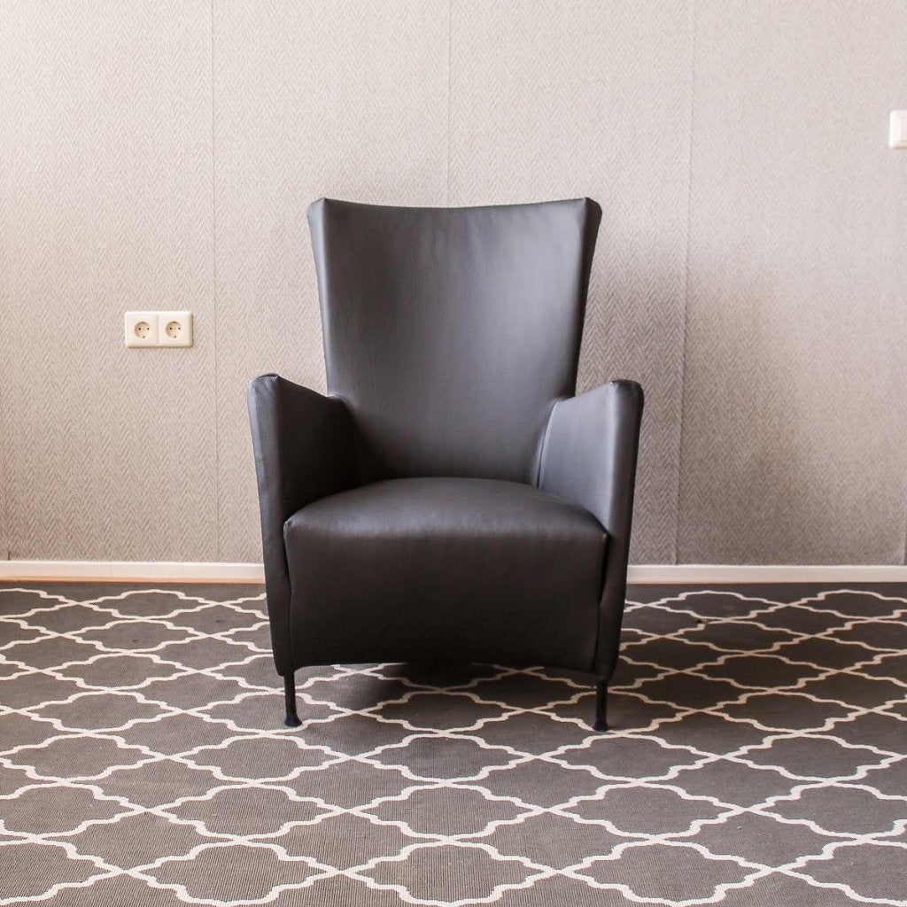 Montis Windy Fauteuil Zwart Leer - Zwart, Niet ingevuld, Zo goed als nieuw, Niet ingevuld, Niet ingevuld
