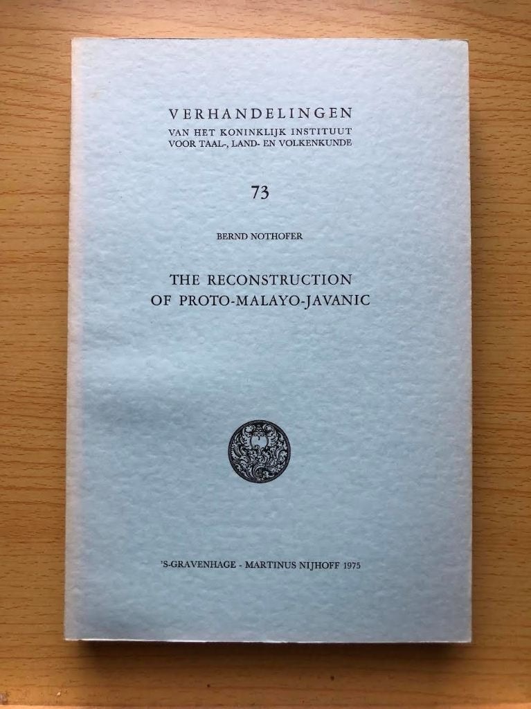 The Reconstruction of Proto-Malayo-Javanic, Boeken, Ophalen of Verzenden, Gelezen, Bernd Nothofer