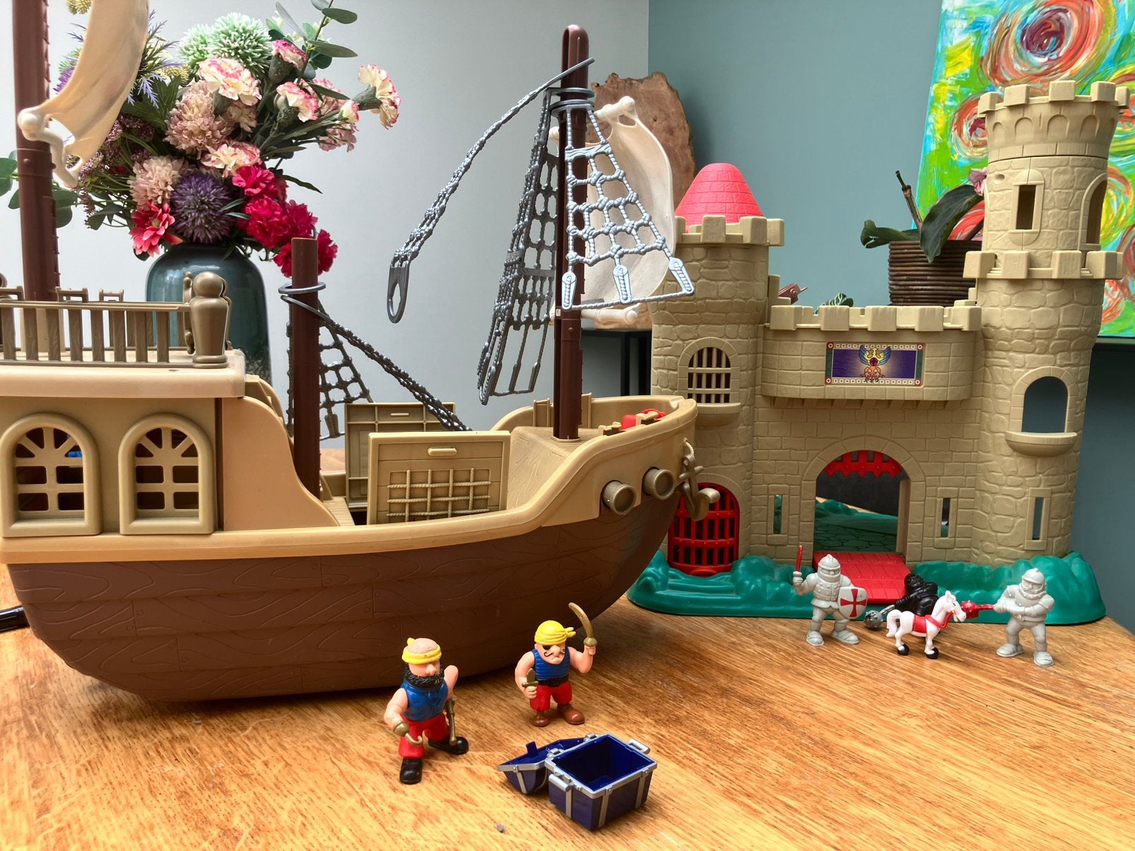 Piratenschip en kasteel, Ophalen, Zo goed als nieuw