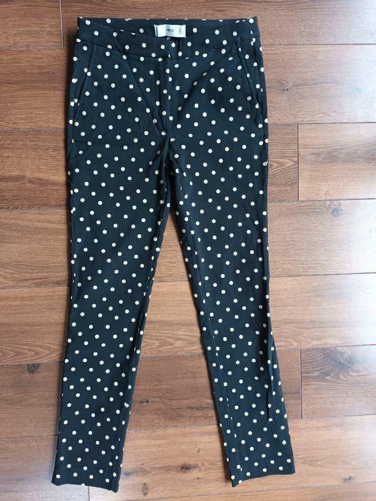 Broek pantalon MNG mango maat 38 zwart met beige stippen, Maat 38/40 (M), Mango, Zwart, Ophalen of Verzenden
