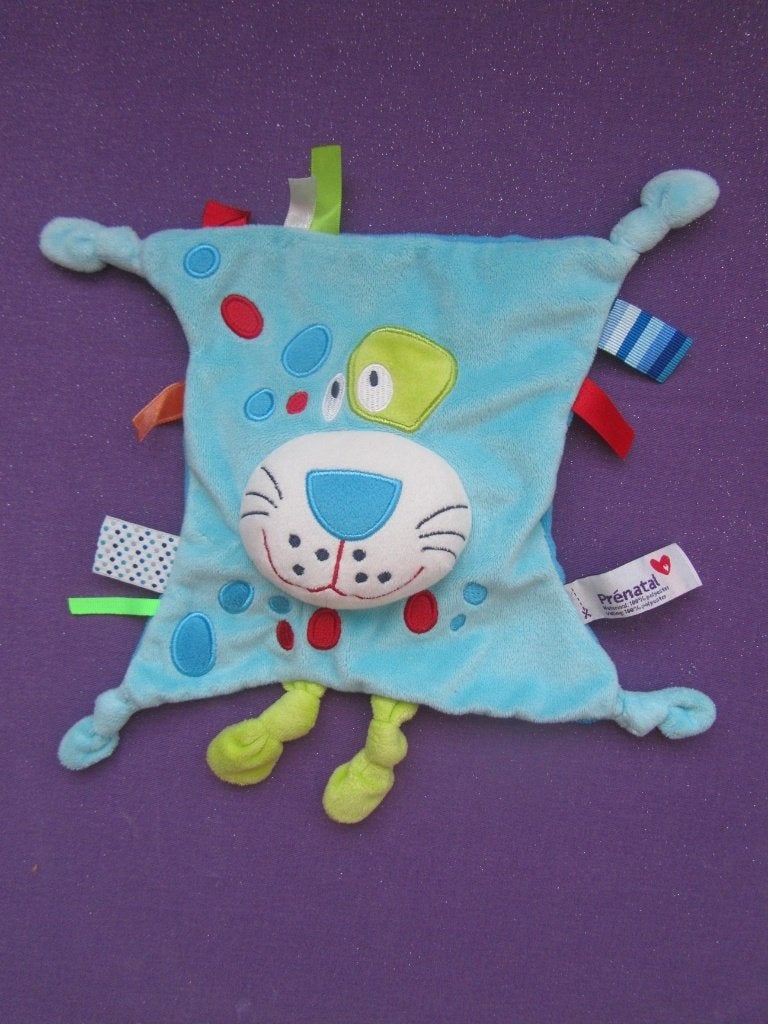 PRENATAL Knuffe;doekje - LABELDOEKJE LEEUW **Nieuw**, Prénatal, Blauw, Nieuw, Ophalen of Verzenden