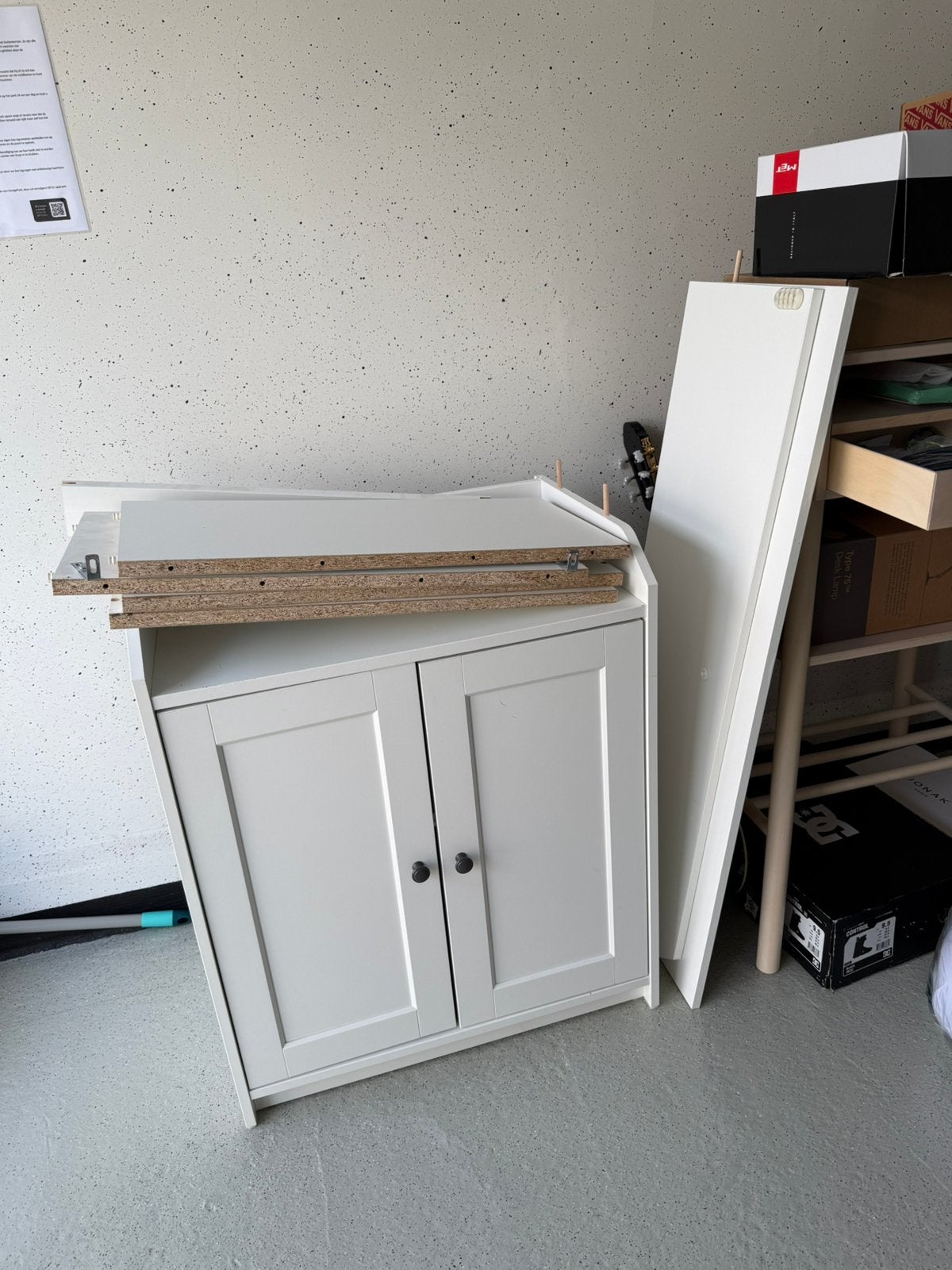 HAUGA Hoge kast met 2 deuren, wit, 70x199 cm, Overige materialen, Nieuw, 150 tot 200 cm, 25 tot 50 cm