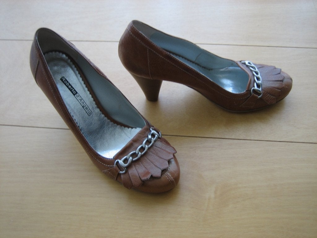 Zeer exclusieve sportieve pumps ROBERTO D'ANGELO 37 snazzeys, Pumps, Bruin, Verzenden, Nieuw