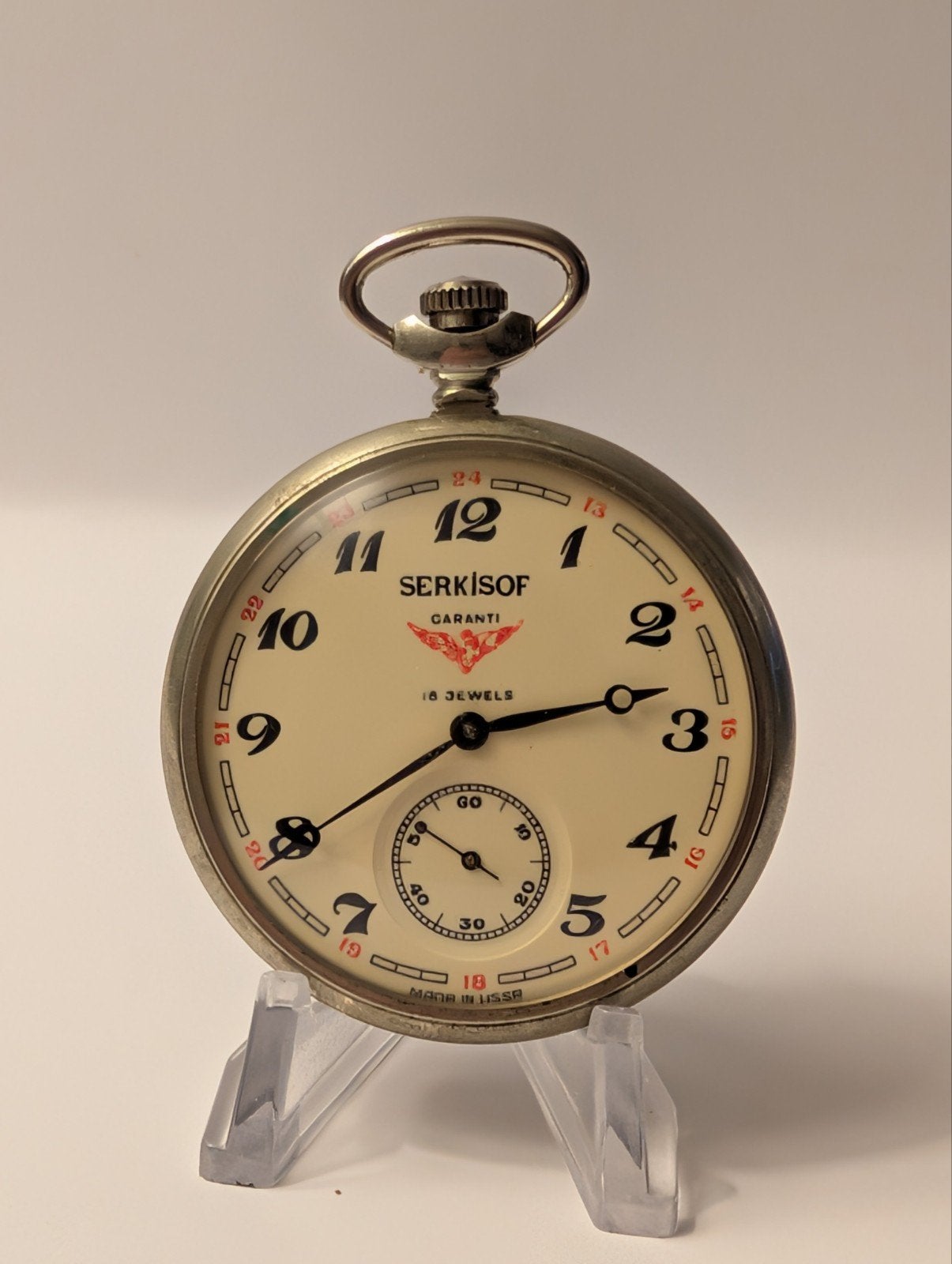 Vintage Serkisof Garanti Zakhorloge - 18 Jewels, Overige merken, Overige materialen, Zakhorloge, 1960 of later