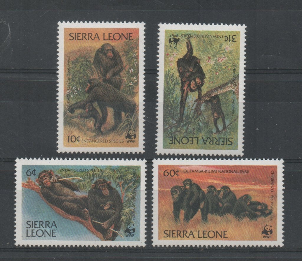 D175 Sierra Leone 5067/70 postfris Dieren / Apen, Verzenden, Postfris, Dier of Natuur