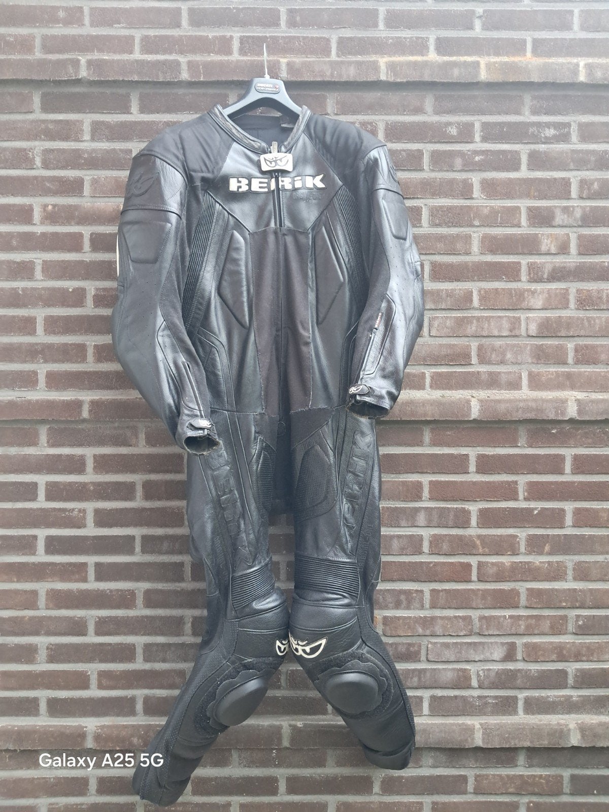 Berik Original One leren motoroverall - Zwart maat 56, Motoren, Heren, Ophalen of Verzenden, Overall, Berik