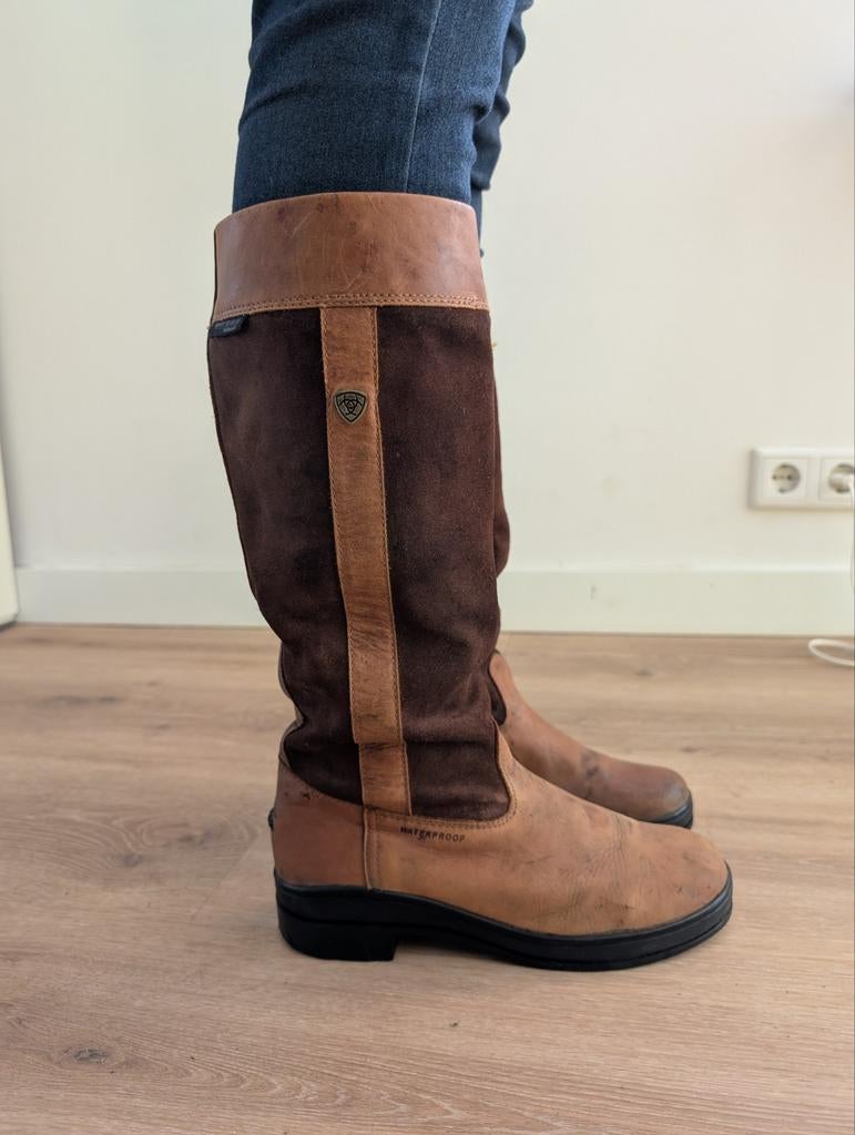 Ariat - Bruine Leren Paardrijlaarzen, Western - maat 40, Gebruikt, Ophalen of Verzenden, Western, Dames
