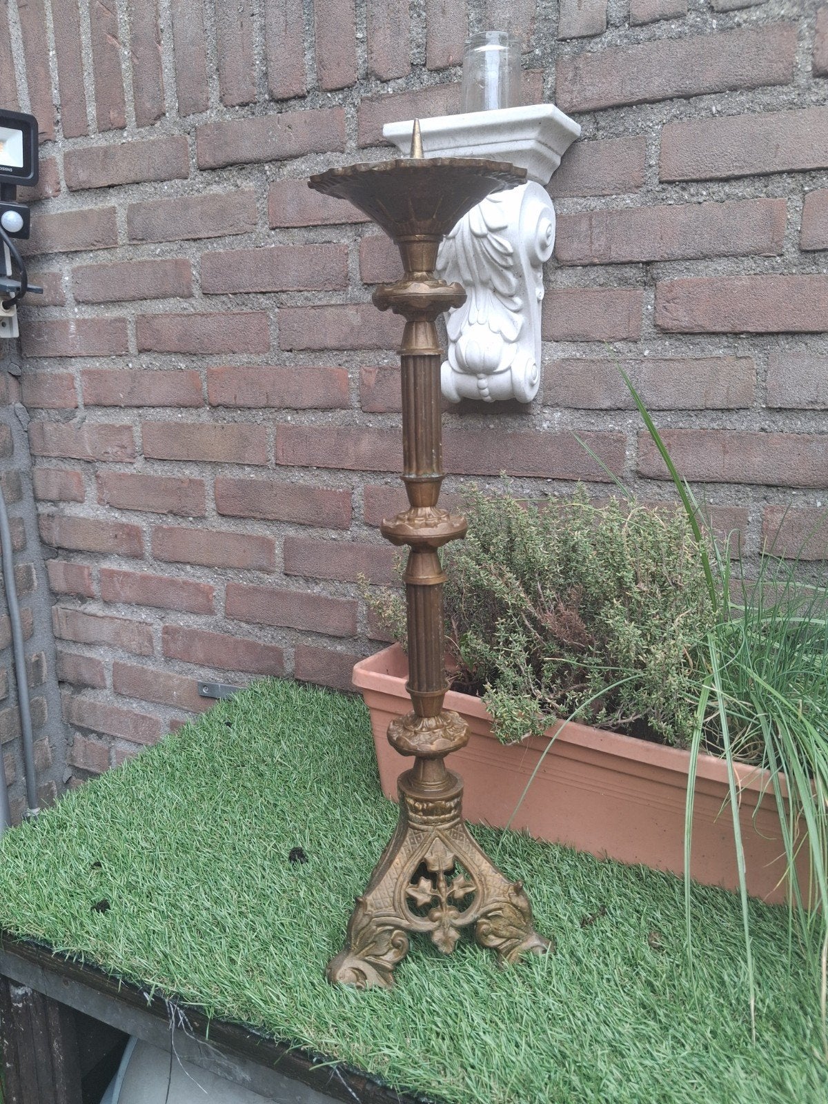 prachtige kerk kandelaar, Antiek en Kunst, Ophalen, Koper of Brons