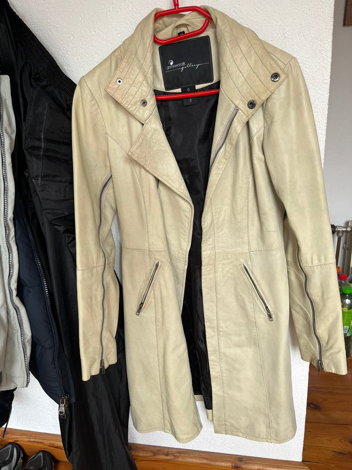 Leren Jas Goosecraft gallery echt leer 012 leder, Goosecraft, Beige, Ophalen of Verzenden, Zo goed als nieuw