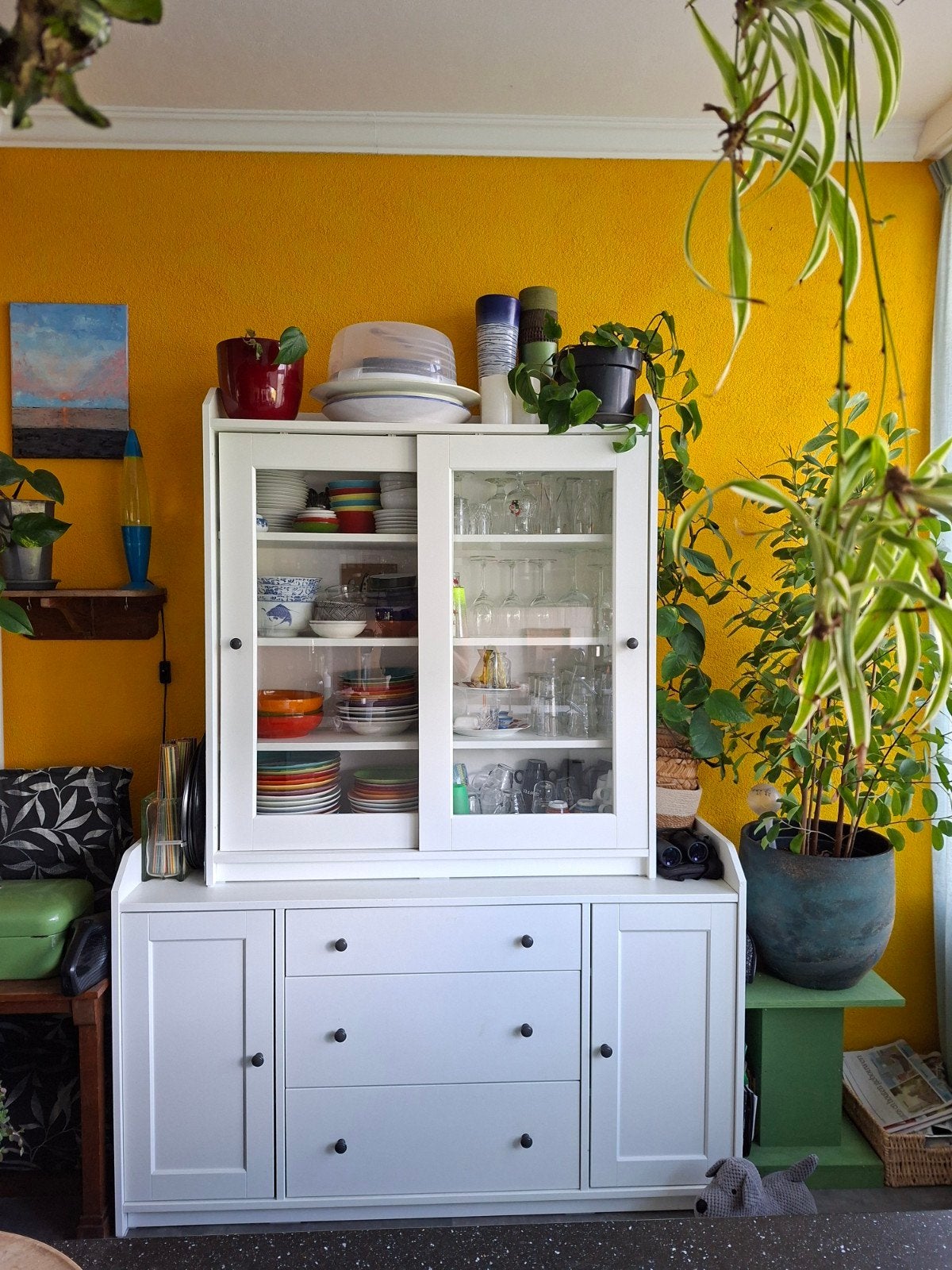 Witte buffetkast . b x h x d : 105 x 116 x 36 ., Ophalen, 100 tot 150 cm, Zo goed als nieuw, 25 tot 50 cm