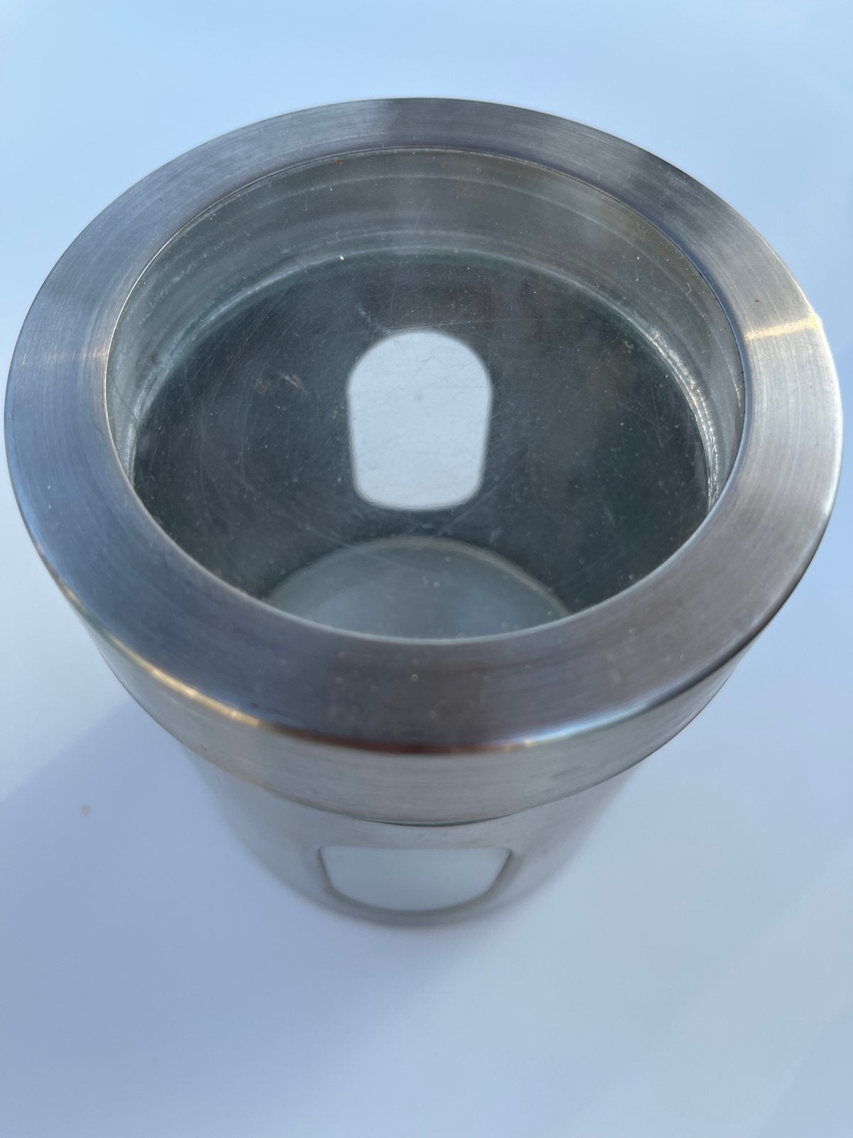 Bewaarblik, Gebruikt, Zilver, Ophalen of Verzenden, Voorraadpot