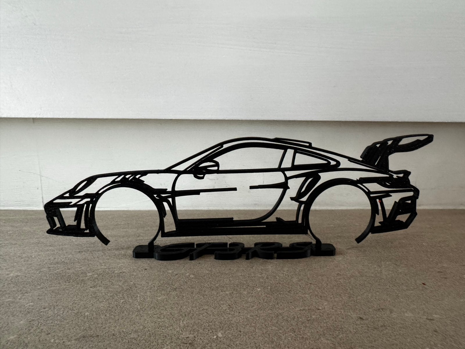 3D Silhouet Porsche GT3 RS - Uniek Decoratiestuk, Ophalen of Verzenden, Nieuw, Auto's