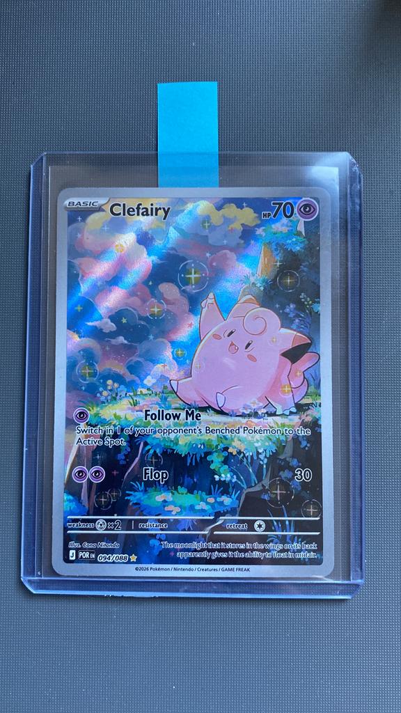 Clefairy pokemon kaart 094/088, Hobby en Vrije tijd, Ophalen, Zo goed als nieuw