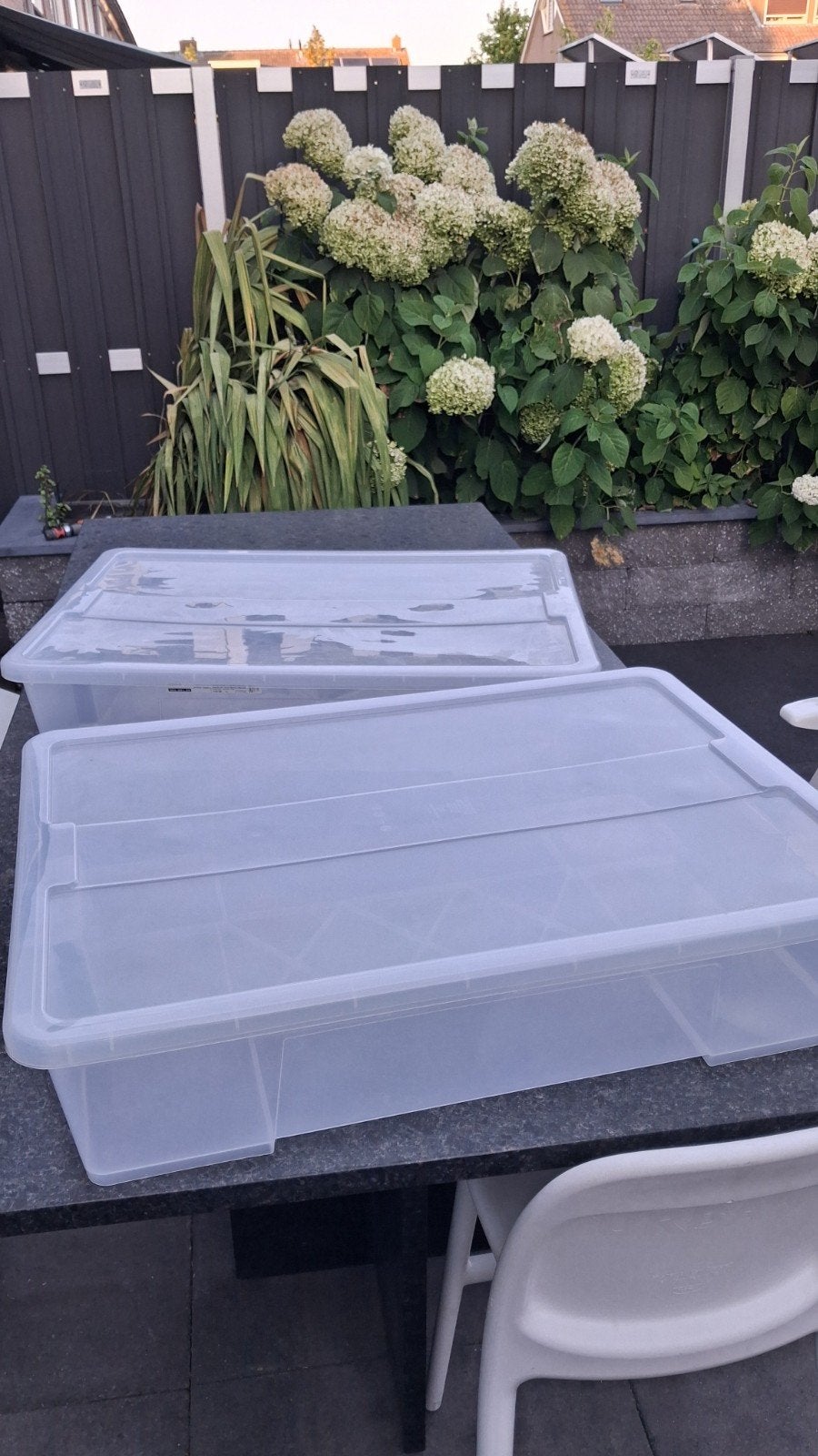 2 IKEA SAMLA opbergbakken met deksel - Zo goed als nieuw, Ophalen
