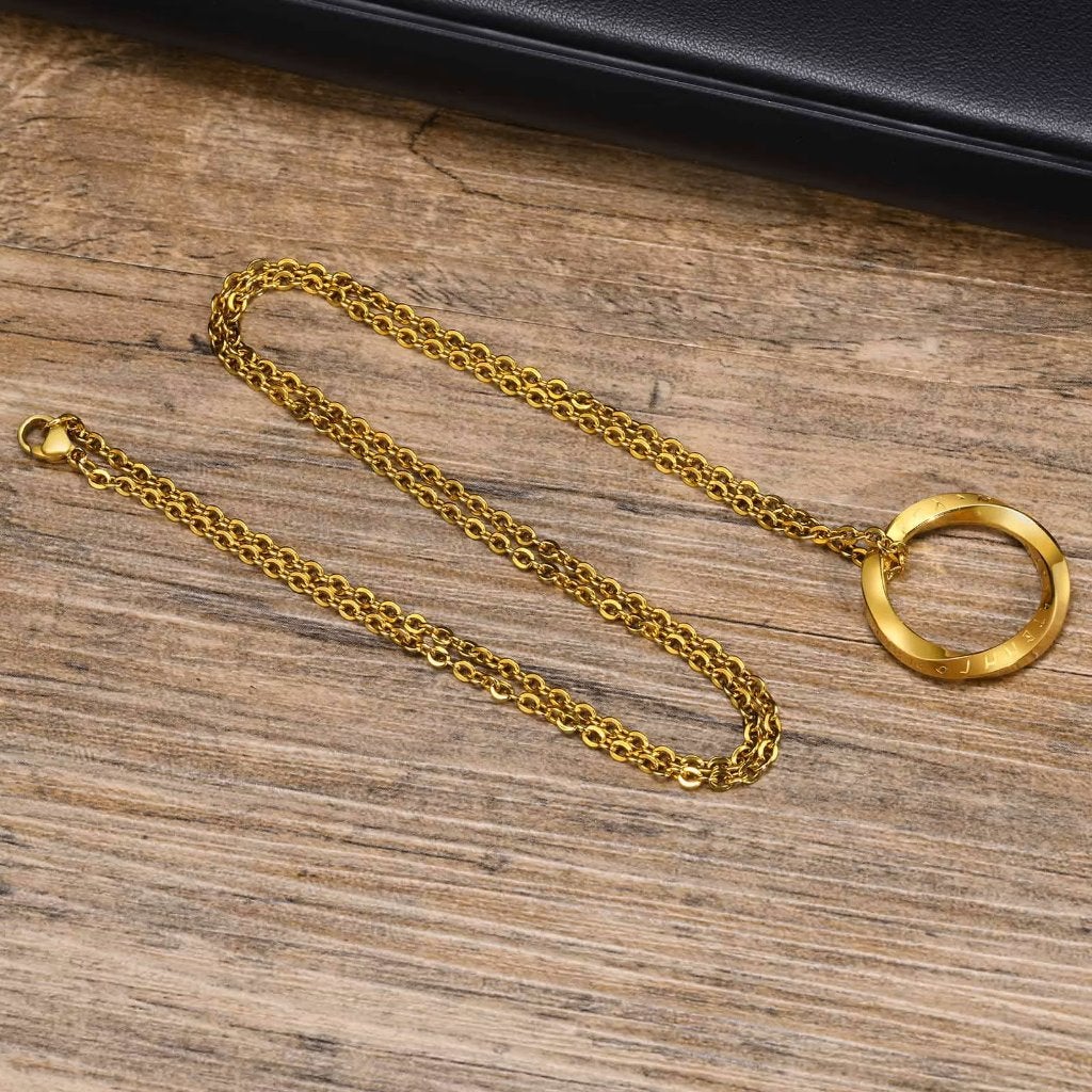 Goudkleurige Viking Mobius Ketting, Verzenden, Nieuw, Goud, Overige materialen