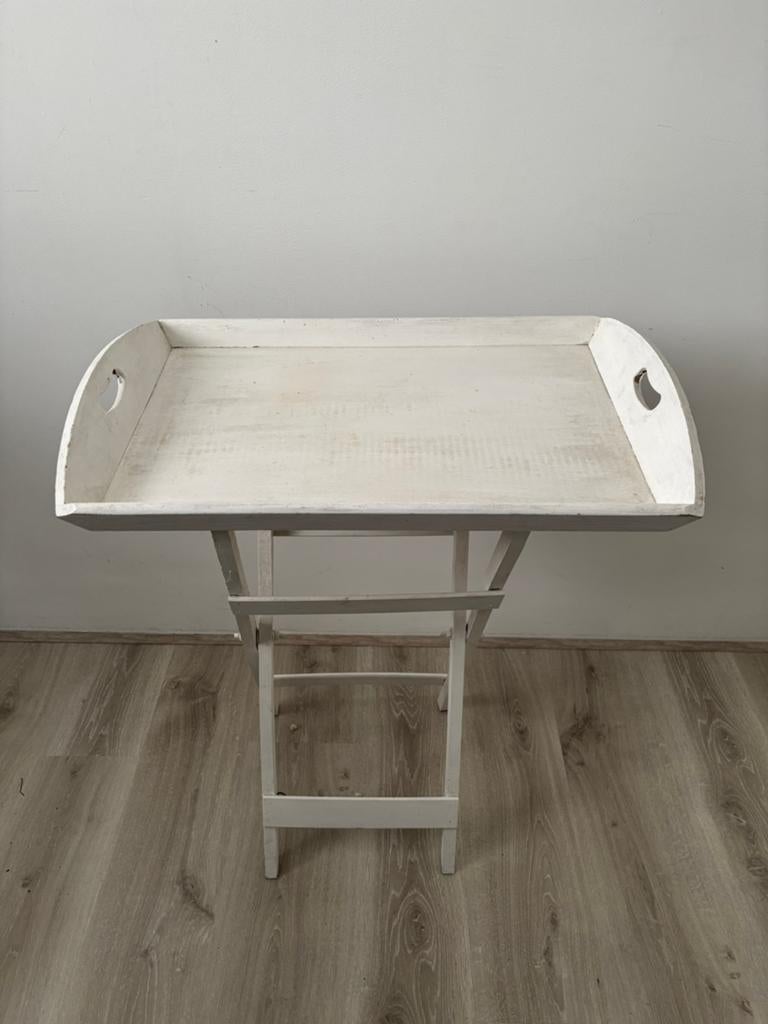 Butlertray  wit, Huis en Inrichting, Woonaccessoires | Dienbladen, Ophalen, Zo goed als nieuw, Rechthoekig, Hout