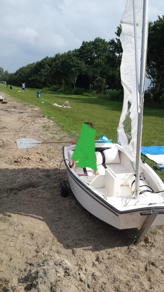 Mooie, snelle Optimist met handig karretje, Ophalen, Geen motor, Optimist, Minder dan 3 meter