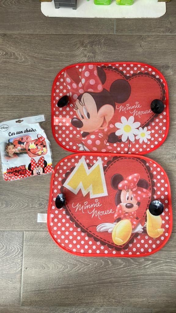 Autozonwering 2-delige set Minnie Mouse, Ophalen of Verzenden, Gebruikt