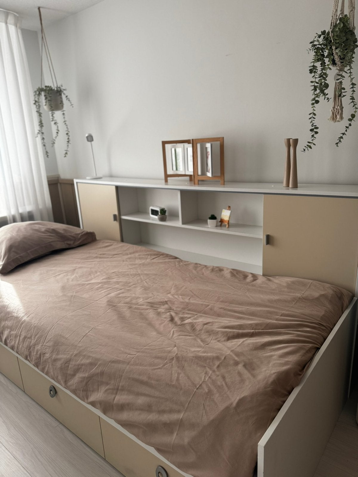 Eenpersoonsbed meisjesbed, Ophalen, 90 cm, Eenpersoons, Wit