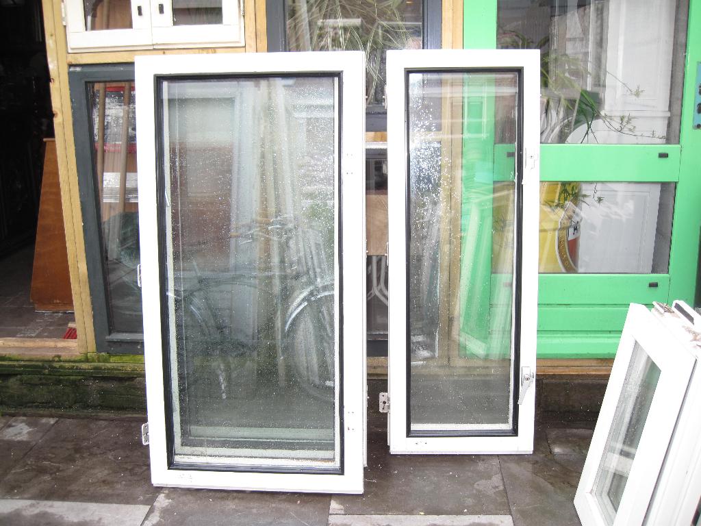 Diverse Hardhouten ramen. / dubbel glas / vanaf 10 euro, Doe-het-zelf en Verbouw, Glas en Ramen, Ophalen, Gebruikt, Minder dan 80 cm