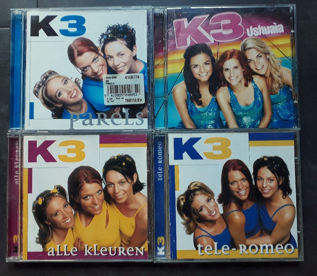 CD Set - K3 Albums - Parels Tele-romeo Alle Kleuren Ushuaia, Cd's en Dvd's, Ophalen of Verzenden, Zo goed als nieuw, Album, Muziek