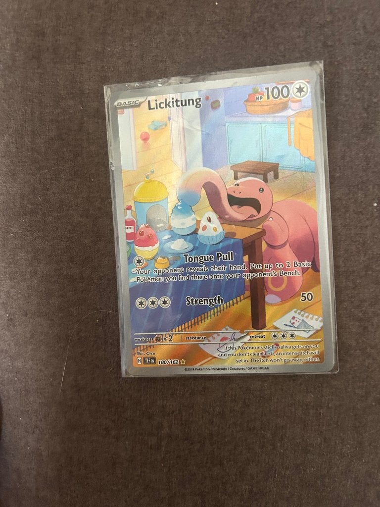 Pokemonkaart Lickitung, Ophalen of Verzenden, Zo goed als nieuw, Losse kaart