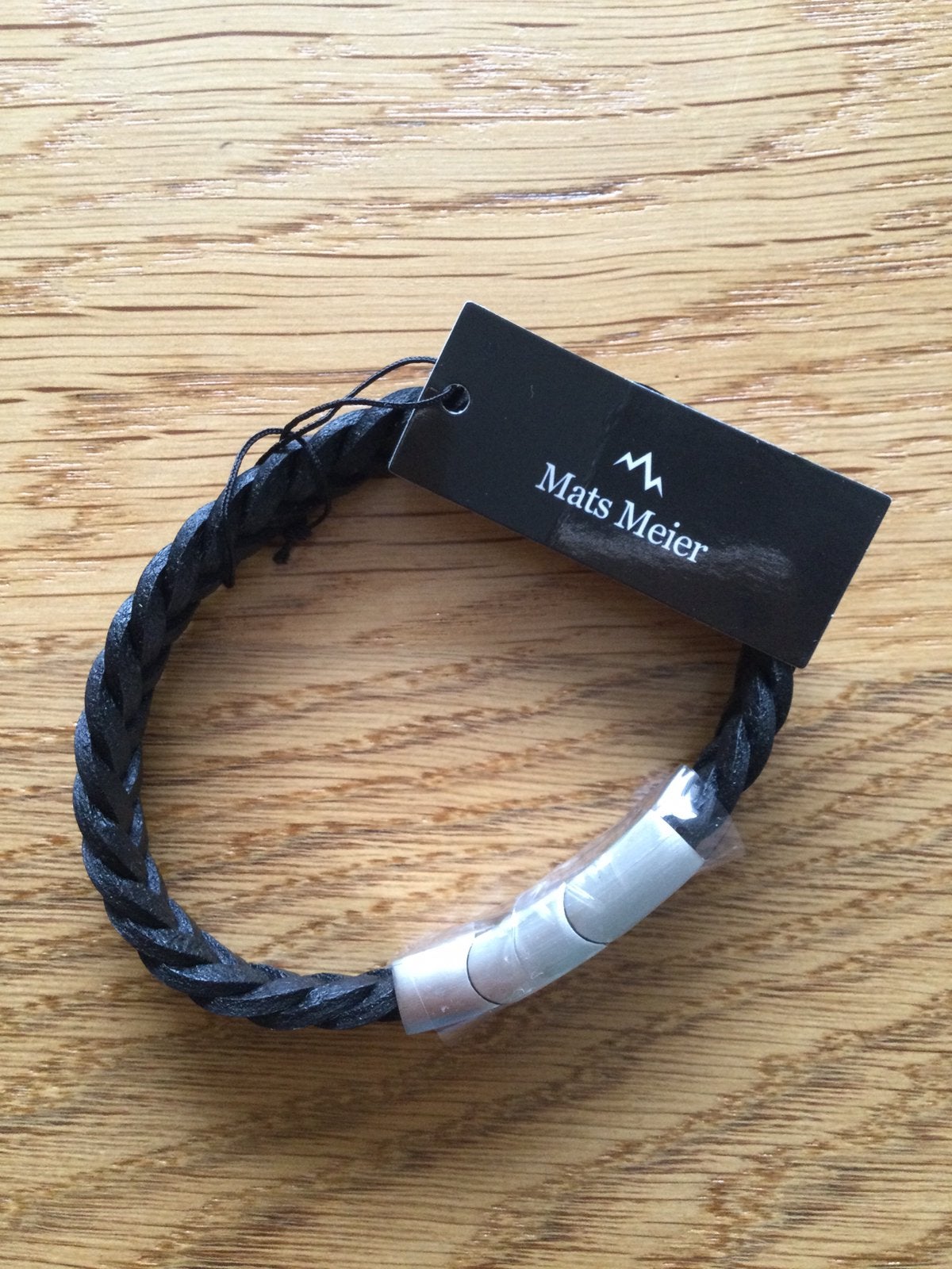 Mats Meier leren armband -NIEUW, Ophalen of Verzenden, Nieuw, Zwart, Leer