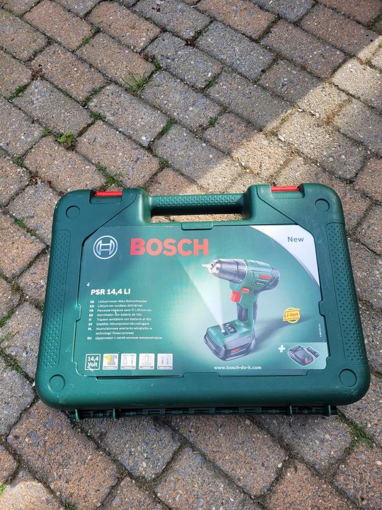 Bosch PSR 14,4V accuboormachine, Ophalen of Verzenden, Gebruikt, Minder dan 400 watt, Boor- en Schroefmachine