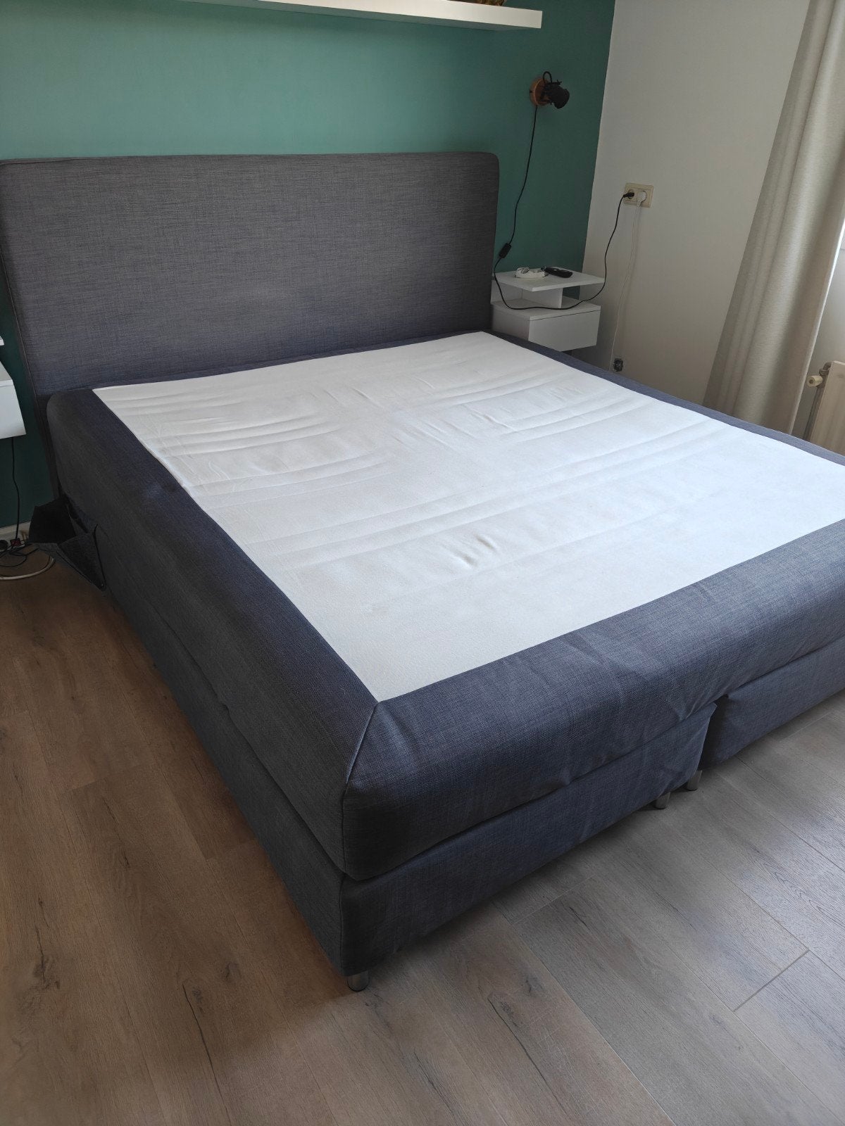 Dunvik (IKEA) boxspring 180x200, Ophalen, Gebruikt, Tweepersoons, 180 cm