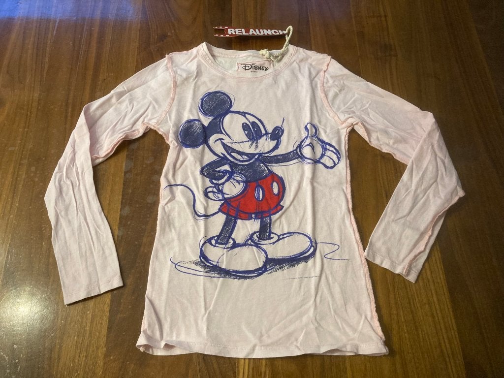 Relaunch mickey mouse roze longsleeve maat 134-140!, Meisje, Ophalen of Verzenden, Zo goed als nieuw, Shirt of Longsleeve