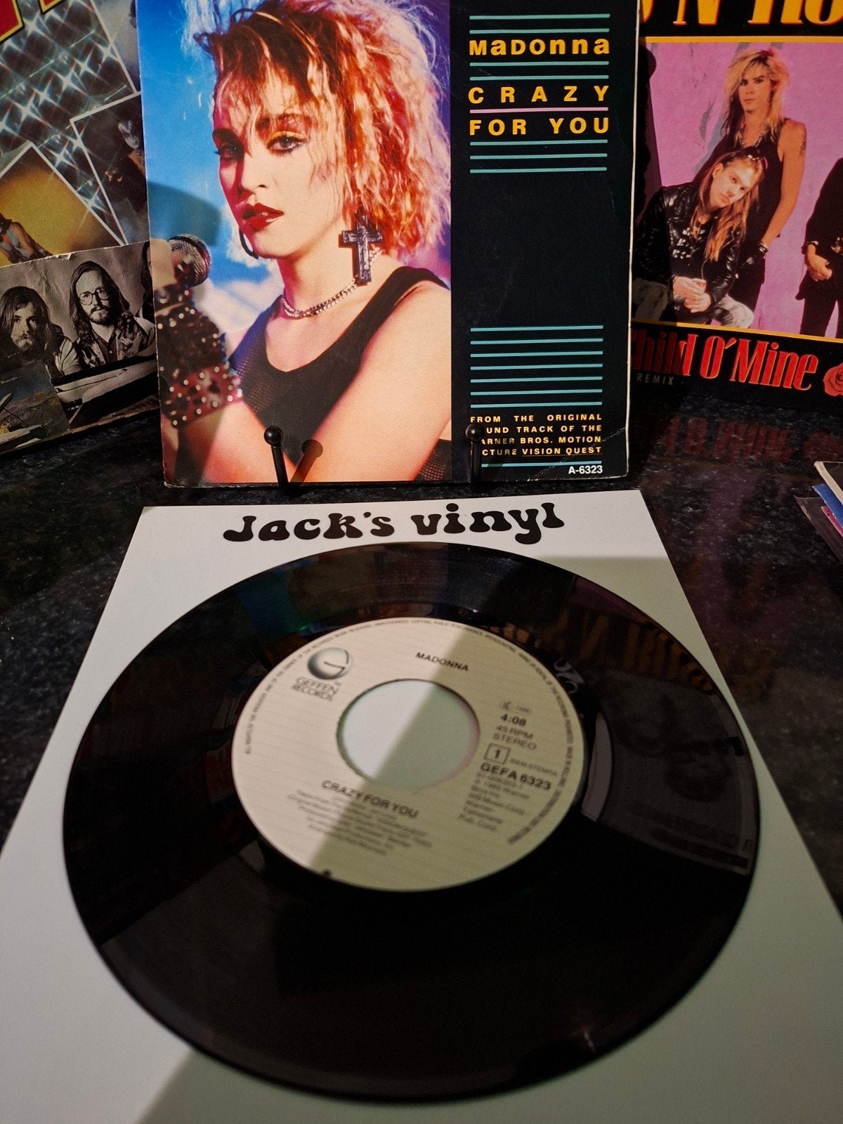 Madonna - Crazy For You 7 inch vinyl single  1985, Cd's en Dvd's, 7 inch, Ophalen of Verzenden, Overige typen, Fotohoes