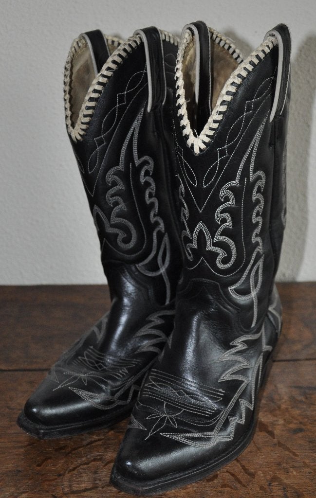 Handgemaakte Tony Mora cowboylaarzen western laarzen maat 36, Hoge laarzen, Zwart, Ophalen of Verzenden, Tony Mora