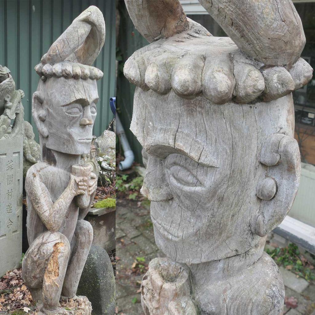 Groot Tribal voorouder beeld DX5 Vrouw Vulva Yoni Indonesie, Ophalen of Verzenden