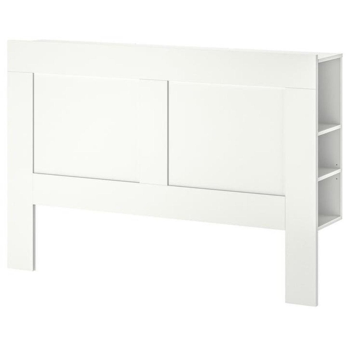IKEA Hoofdeinde met opbergruimte, wit, Wit, Tweepersoons, Ophalen of Verzenden, Zo goed als nieuw