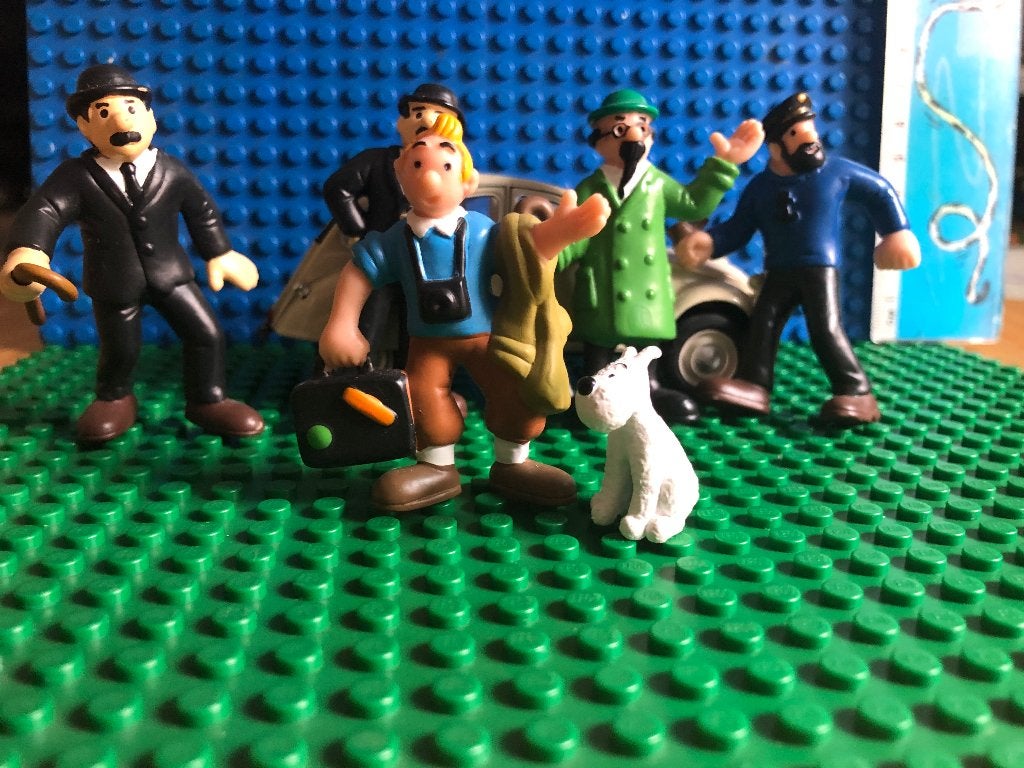 Kuifje poppetje met eventueel auto, Ophalen of Verzenden, Zo goed als nieuw