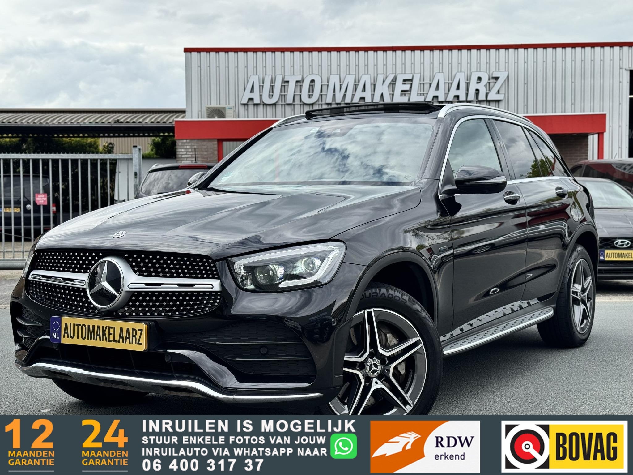 Mercedes-Benz GLC-klasse 300de 4MATIC Premium Plus AMG PANO, Auto's, Automaat, Gebruikt, 4 cilinders, Zwart