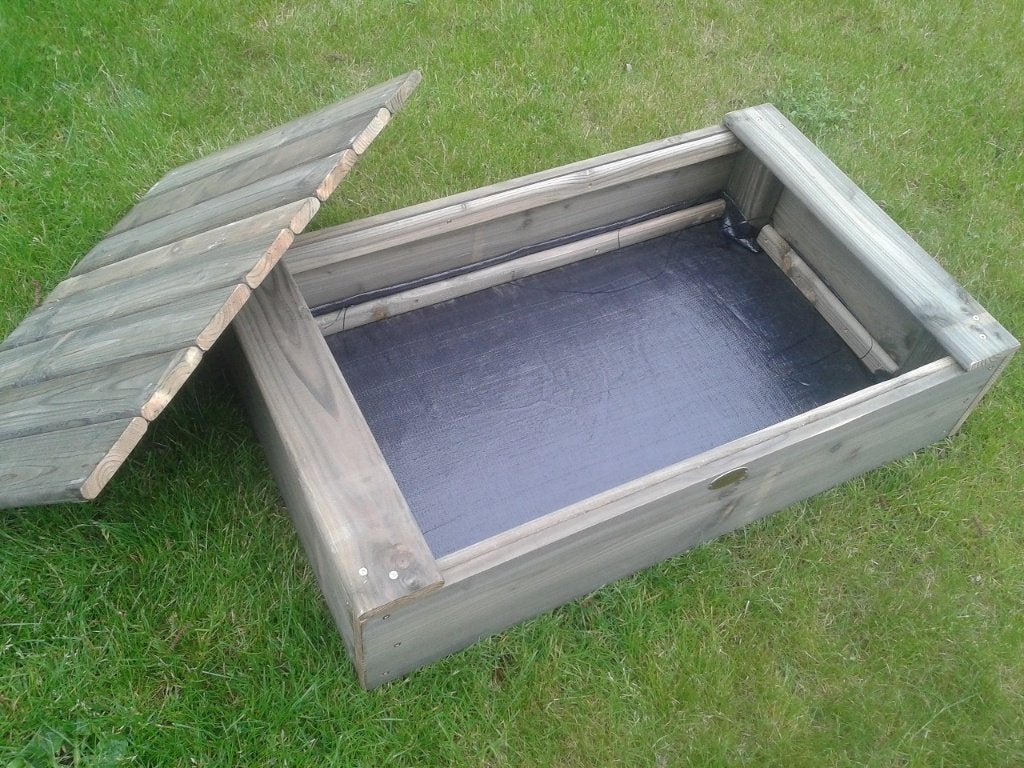 HOUTEN ZANDBAK 50x100 incl deksel kant en klaar geleverd, Ophalen, Nieuw